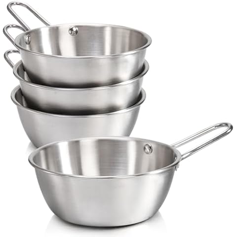 Acshio Korean Stainless Steel Wine Bowls Cover