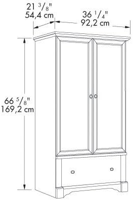 Sauder Palladia Armoire, Select Cherry finish