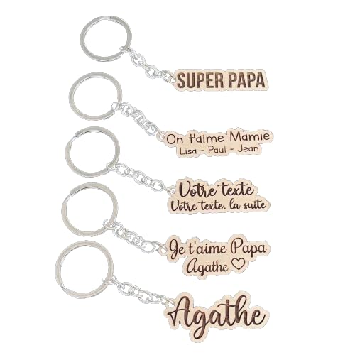 Porte clé personnalisé bois : le souvenir sur mesure pour maman et papa
