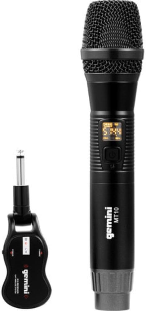 Gemini GMU-M100 Handheld Microphone and Plug-in Receiver