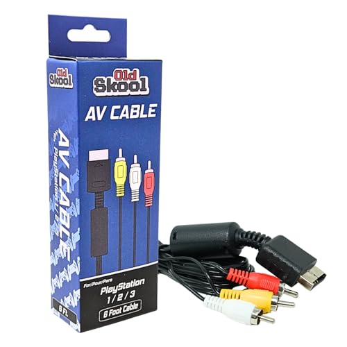 Old Skool PlayStation PlayStation 2 PlayStation 3 (PS PS2 PS3 PSX) AV to RCA Cable