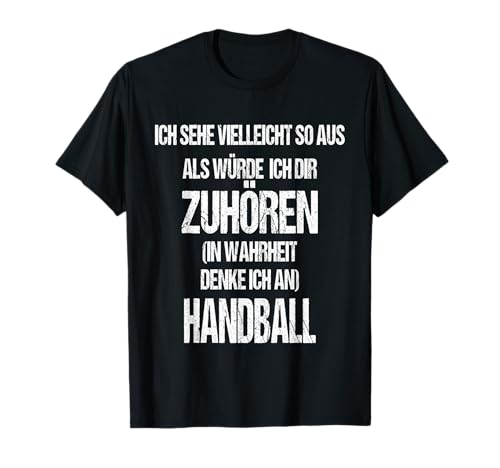 Handball Zuhören Witzige Lustige Weihnachts Geschenk Idee T-Shirt