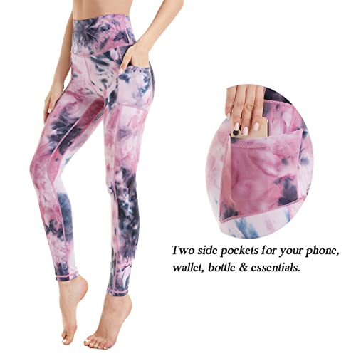 Image of iniber High Waisted Yoga Pants with Pockets for Women 4-Way Stretch Soft Running Workout Leggings Athletic Yoga Pants