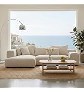 Acanva Modern Oversized Modular L Shaped Sectional Sofa Set for Living Room, Minimalist Style Com...