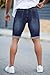 GINGTTO Ripped Shorts for Men Slim Fit Shorts Stretch Denim Short Jeans Pants Blue 36
