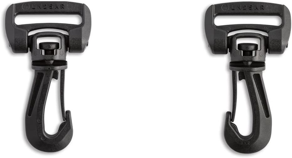 YKK Plastic Snap Hooks - 1 1/4" - Black - Choose Your Quantity - 5, 10, Or 25 Pack