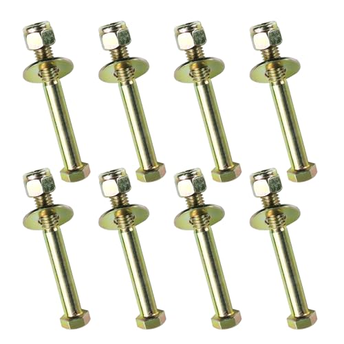 Image of 5 /16 inch x 2-1 /2 inch Hex Head Bolt by Color Galvanization with Nylon Lock nut and Large Size Washer Assortment Kit,Alloy Steel,Grade 5.(8pcs Pack),by Metalsuberg