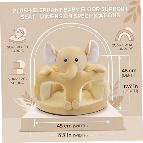 Siège de sol pour bébé stable anti-chute en peluche douce - 3
