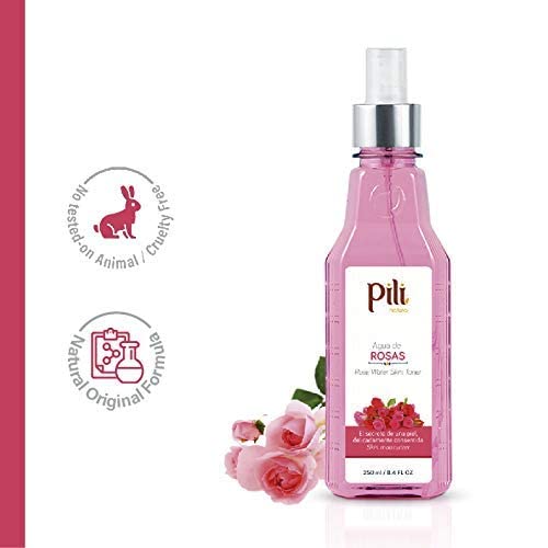 Pili Rose Water, Facial Toner For Sensitive Skin. Refreshes, Tones And Moisturizes With The Softness Of The Natural Extract Of Roses And Glycerin. 8.4 Oz #TOP4