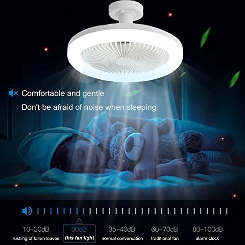 Ahxiaozn Ceiling Fan With Lights And Remote Control,Dimmable Enclosed Low Profile Bladeless Small Mini Ceiling Fan Semi Flush Mount #TOP3