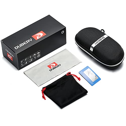 DUBERY Óculos de sol vintage polarizados para homens e mulheres óculos de sol quadrados retrô D518,