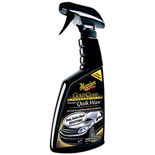 Meguiar's G7716 Gold Class Carnauba Quik Wax, Special Blend for Richness and Shine, Clear Coat Safe Meguiar's Quik Wax, Spray That Leaves Lasting Results Without Residue, 16 Oz