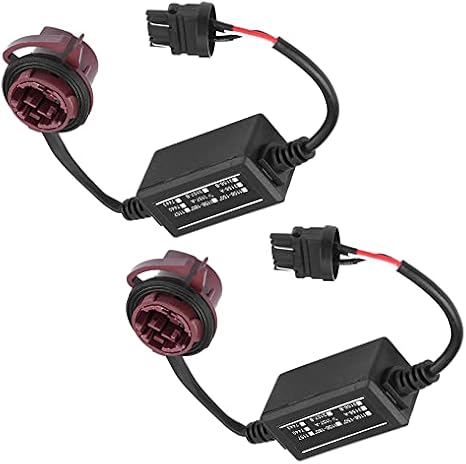 Car LED Load Decoder, 2 Pcs 3157 LED Decoder Adapter Anti Hyper Blink Flash Error Cancel Canbus Brake