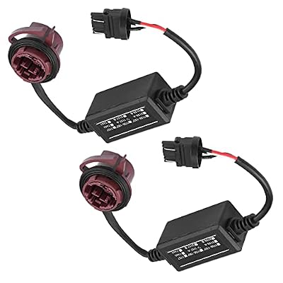 Generic 2pcs LED Error Canceller Decoder Adapter, 3157A Anti Hyper Flash Fix for Brake Backup Reverse Lights with CANBUS Load Resistor