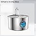 Vestamore Automatic Pet Water Fountain 3.2 L / 108 Oz Stainless Steel, Circulating Dispenser for Dogs and Cats, 21.1 X 8.0 X 12 Cm
