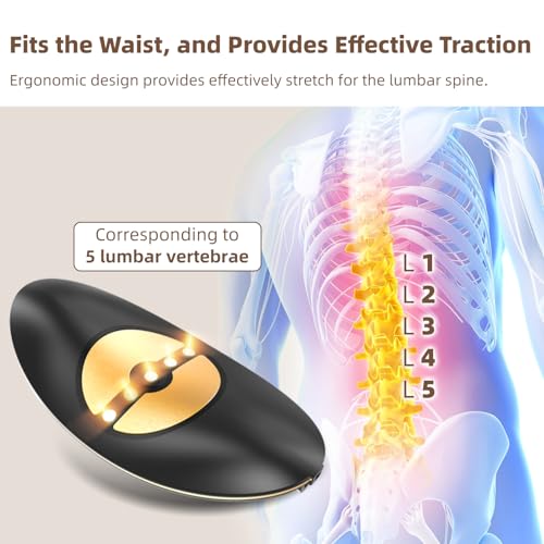 Electric Lumbar Traction Device, Multifunctional Back Traction Device with Dynamic Airbag Traction, 20-Level Electrotherapy, 3-Level Vibration Massage and Thermal Therapy from 113 to 131℉