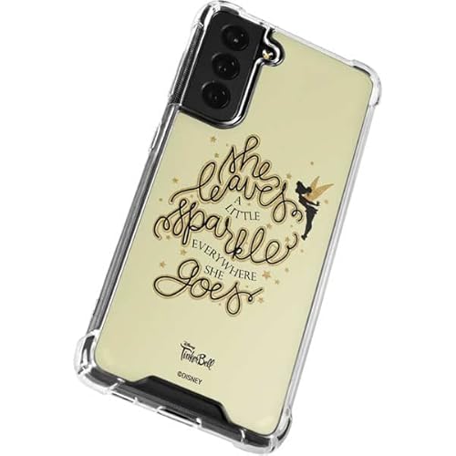 Skinit Clear Phone Case Compatible With Samsung Galaxy S22 Plus - Officially Licensed Disney Tinker Bell Leave A Little Sparkle Design #TOP1