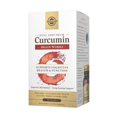 Solgar-Full-Spectrum-Curcumin-Brain-Works-90-Licaps-Support-Memory-Recall-Focus-Cognitive-Function-Antioxidant-Support-Curcumin-BacoMind-Choline-Vitamin-B12-Non-GMO-Vegan-30-Servings