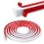 Flexible Quarter Round Trim, 157inch Peel and Stick Trim Molding, Rubber Bendable Bathtub Trim Molding for Floor, Shower, Countertop (157inch, White)