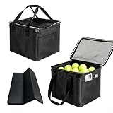 OLISDCCMY Tennis Ball Bag with Sturdy Bottom, tennis ball,Pickleball, Baseball, Lacrosse & Table Tennis, Teaching, Ball Picking & Organizing (Holds 150 Tennis Balls or 100 Pickleballs)