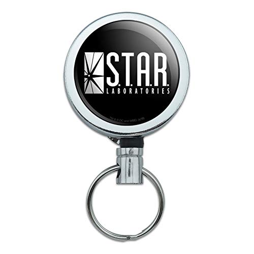 The Flash TV Series Star Labs Logo Heavy Duty Metal Retractable Reel ID Badge Key Card Tag Holder...