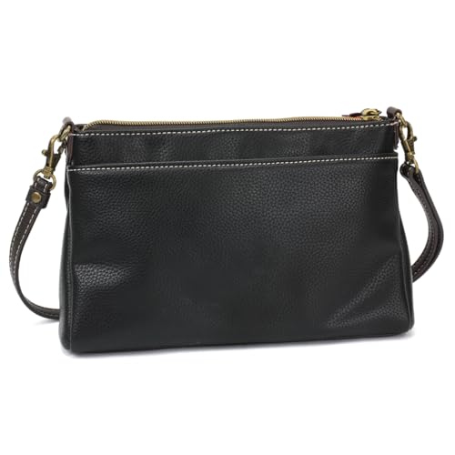 Image of CHALA RFID Protected Vegan Leather Deluxe Crossbody Bag with Adjustable Straps