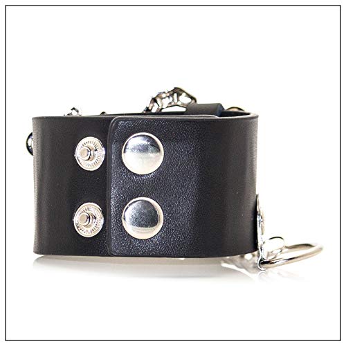 Punk Alloy Skull Wristband Chain Wide Leather Cuff Bracelet3