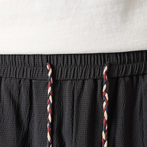 Shorts de lino para niña cómodos estampados con bolsillos 7