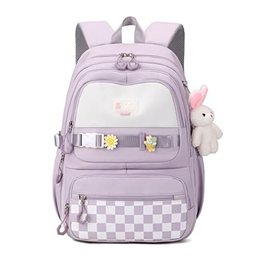 Amythe Mochila Escolar Niña Adolescente, Mochilas Infantil Informal Gran Capacidad, Bonita Mochila de Viaje Impermeable para Niñas de 10 12 14 16 años,Adapta para Ponerla en Carro, L