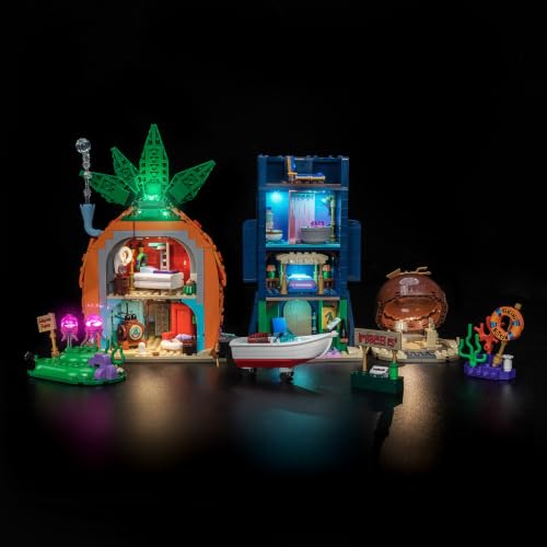 LocoLee RC Light kit for Lego Spongebob Squarepants: Bikini Bottom 11386, LED Lighting Accessories for LEGO Icons Bikini Bottom for Display Collectors, Model Not Included Just Lights - Image 5