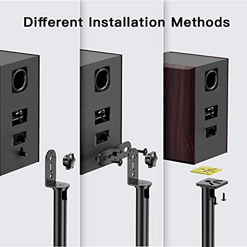 Perlesmith Speaker Stands Height Adjustable 19.29-44.29 Inch With Cable Management, Hold Satellite Speakers And Small Bookshelf Speakers Up To 9Lbs -1 Pair #TOP5