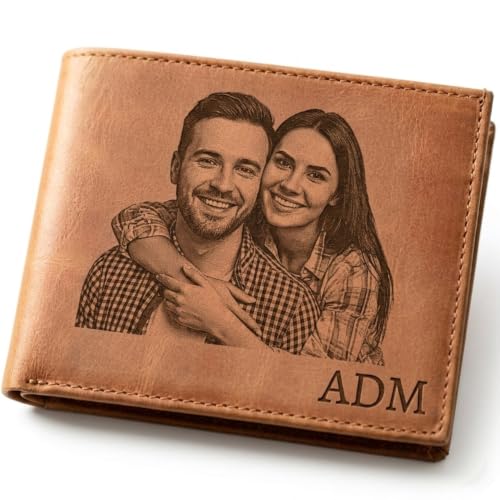SFdizayn genuine leather bifold wallet with photo insert