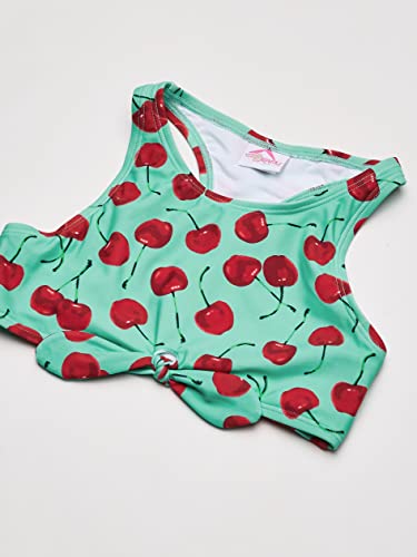 Kanu Surf Girls UPF 50+ Beach Sport Racer Bikini 2-Piece Swimsuit, Addie Sea Green, 6X2