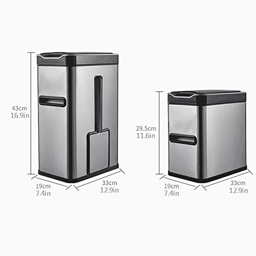 Caneca de basura automática con tapa 7L baño metal miniatura 3