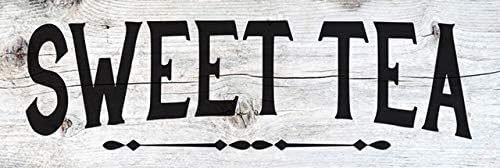 Letrero de té dulce moderno decoración de casa de campo Decoración para el hogar Signo de cocina Vintage rústico arte de pared Regalo 8x24