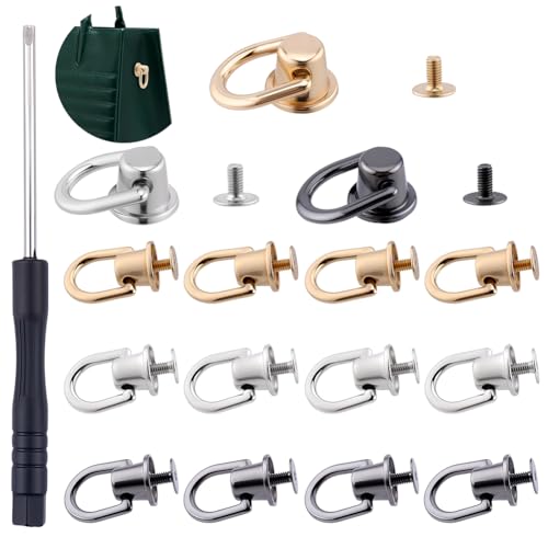 CALFOVERA 12PCS 360 Rotatable Metal Rivet Brass Ball Studs Chicago