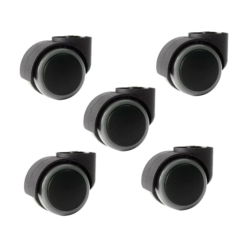 X1NGFU 5pcs Silent Stemless Caster,Office Chair Twin Caster,Replacement Furniture 360 Degree Swivel Casters,Silent pulley,for Hardwood Floors,Cribs accessories (Gray)
