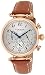 Akribos XXIV Women's AK630TN Rose-Tone Stainless Steel and Brown Leather Strap Watch