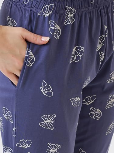 Image of AV2 Women's Cotton Printed Short Sleeve Night Suit Set | Pajama Set | Casual Night Dress for Women | Airport Look Coord Set -2128