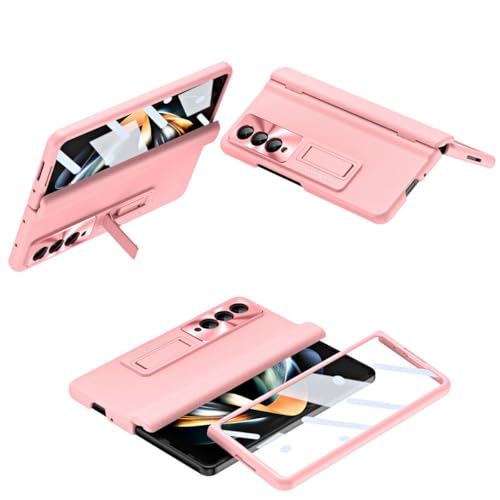 Étui en cuir rigide rose pour Samsung Galaxy Z Fold 7