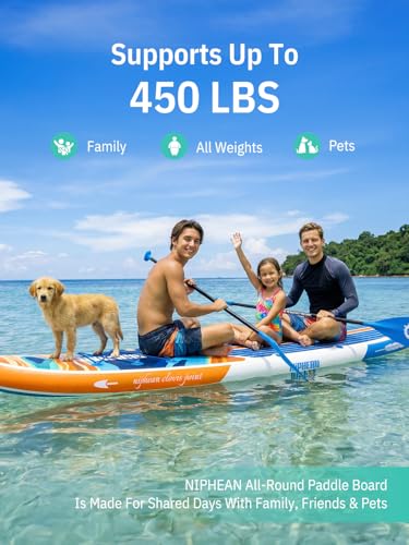 Image of Niphean Inflatable Stand Up Paddle Board with SUP Accessories, Anti-Slip EVA Deck, 10'6'' Inflatable Paddle Boards for Adults & Youth of All Skill Levels