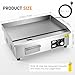 Commercial Electric Griddle 3000W, 54.5cm Large Flat Top Teppanyaki Grill, Stainless Steel Countertop Griddle with Adjustable Thermostat 50-300℃ for Home & Commercial Use
