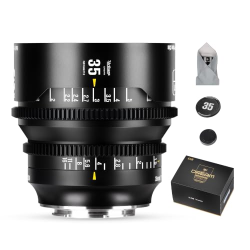Image of 7artisans 35mm T1.5 Dream Series Manual Focus Full-Frame Large Aperture Prime Cine Lens Compatible for Canon EOS R, RED, R3, R5, R6, R7, R10, RP, Black