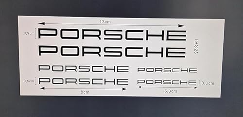 Generisch Adesivo adesivo per pinza freno auto bianco compatibile con pinza freno Porsche (nero)