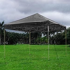 Heavy Duty Foldable Gazebo Tent/Waterproof Canopy Tent 10 x 10 ft for Outdoor & Terrace Garden (18 kg-Black)