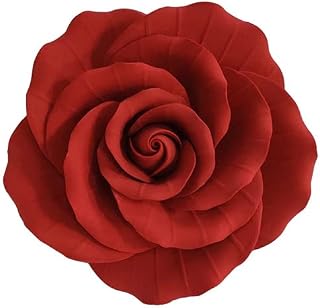 O'Creme Garden Roses Gumpaste Flower Set - Red Edible Flowers for Cake Decorating - Sugar Paste Flower Decorations for Cakes, Candy, Cupcake Toppers -...