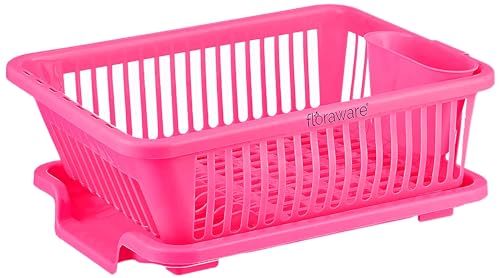 Floraware Unbreakable Kitchen Sink Dish Driying Corner, Dish Drainer and Drying Rack for Kitchen Dark Pink (B0CJ9JW45P) Amazon Price History, Amazon Price Tracker