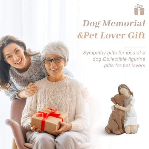 DIBALIYI Engel Hundefiguren, Engel Hunde Freundschafts Gedenkstätten, Schutzengel Engel Figur, Hundegeschenke für Hundeliebhaber, Gedenkgeschenke für Den Verlust Geschenke Mehrfarbig Thanksgiving