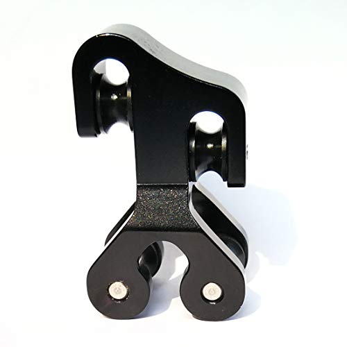 HRCHCG 3/8 inch Aluminum Compound Bow Cable Slide Archery Bow String Splitter Roller Glide Replacement Bowstring Separator Arrow Pulley (Black) - Thumbnail 5