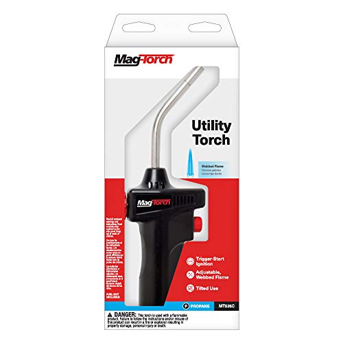 Mag-Torch Mt535C Utility Hand Torch, Trigger-Start Ignition And Adjustable Webbed Flame With Ergonomic Grip Handle,Blue #TOP1